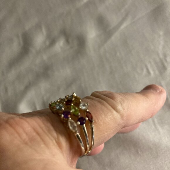 MULTI-COLORED RING SIZE 9/9.5 - Picture 2 of 3